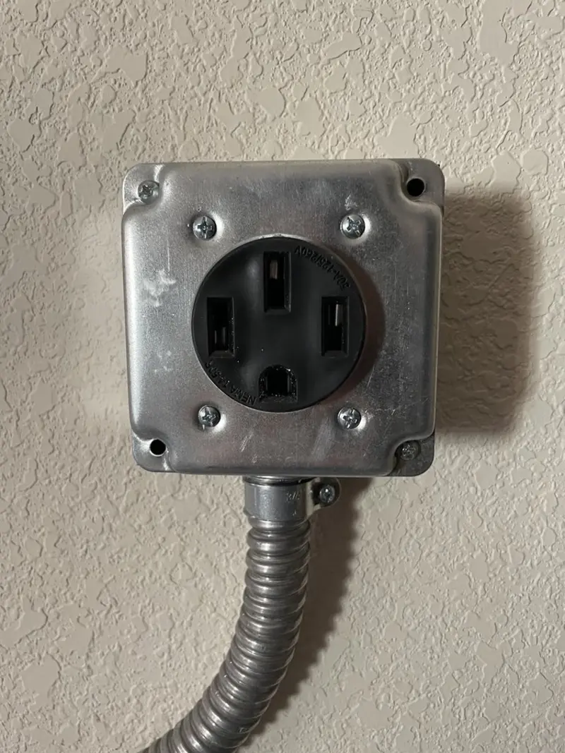 NEMA 14-50 outlet installed for Smart Home Electrical in Mineral Ridge